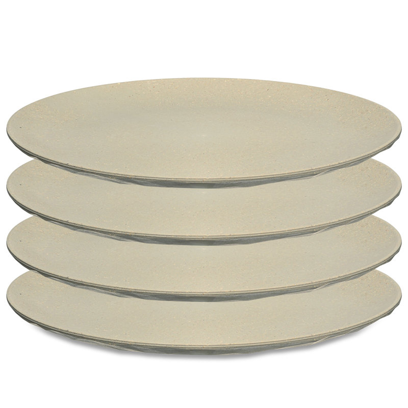 Koziol flat plate set of 4, plastic-wood mix, nature desert sand, 26cm, Beige