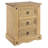 Deaver 3 Drawer Bedside Table, side table, end table, solid pine antique wax finish, Corona design.
