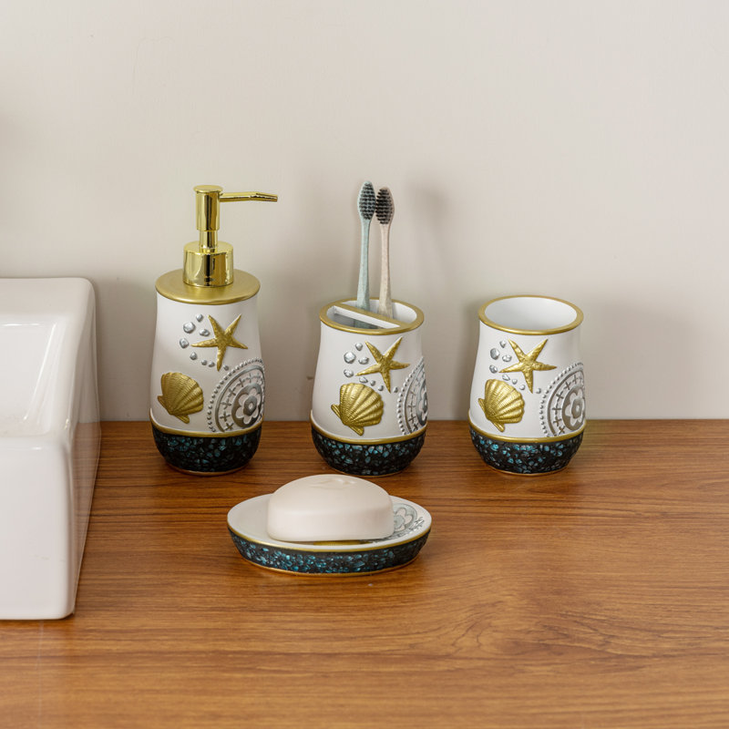 4 Piece Bathroom Accessory Set