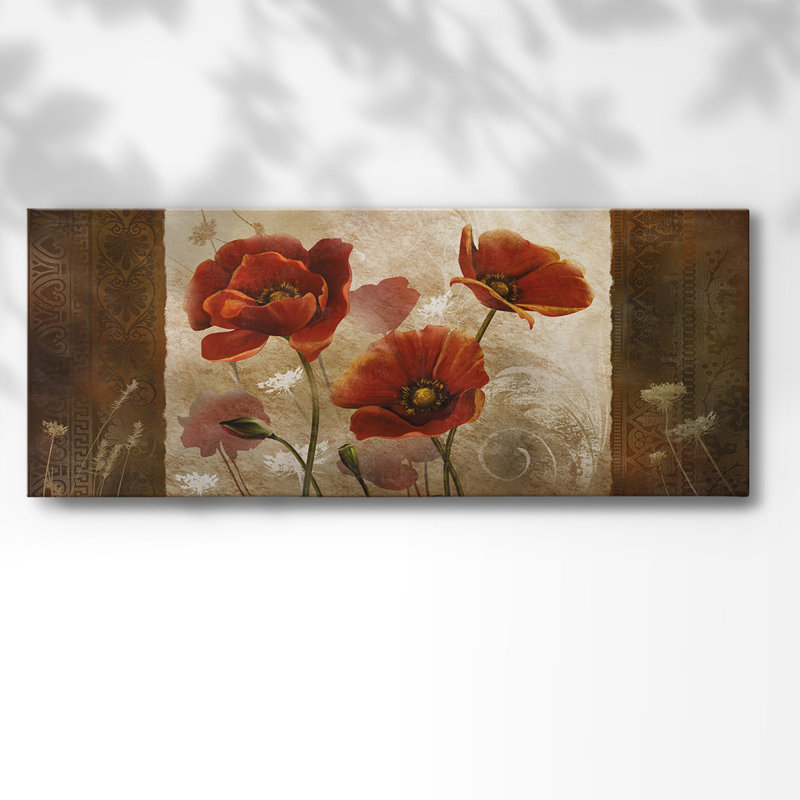 «Poppy Morning» sur impression sur toile, H 20 po x l 50 po x P 1,5 po