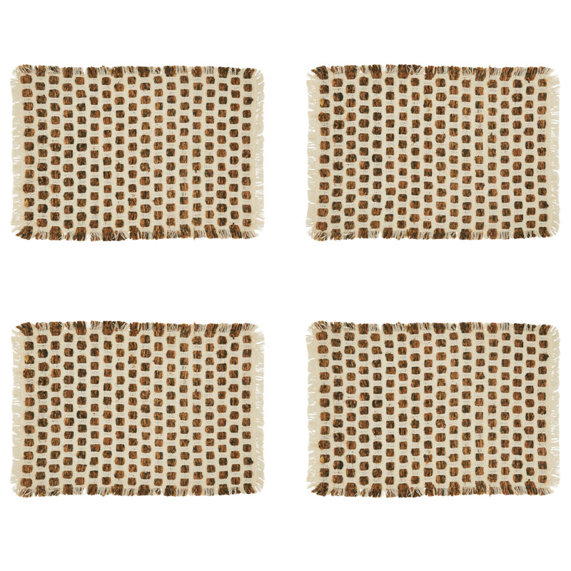 June Collection 100% Cotton No Pattern Rectangle Placemat