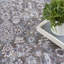 Tapis oriental ivoire / olive en coton / polyester lavable à la machine-100095069