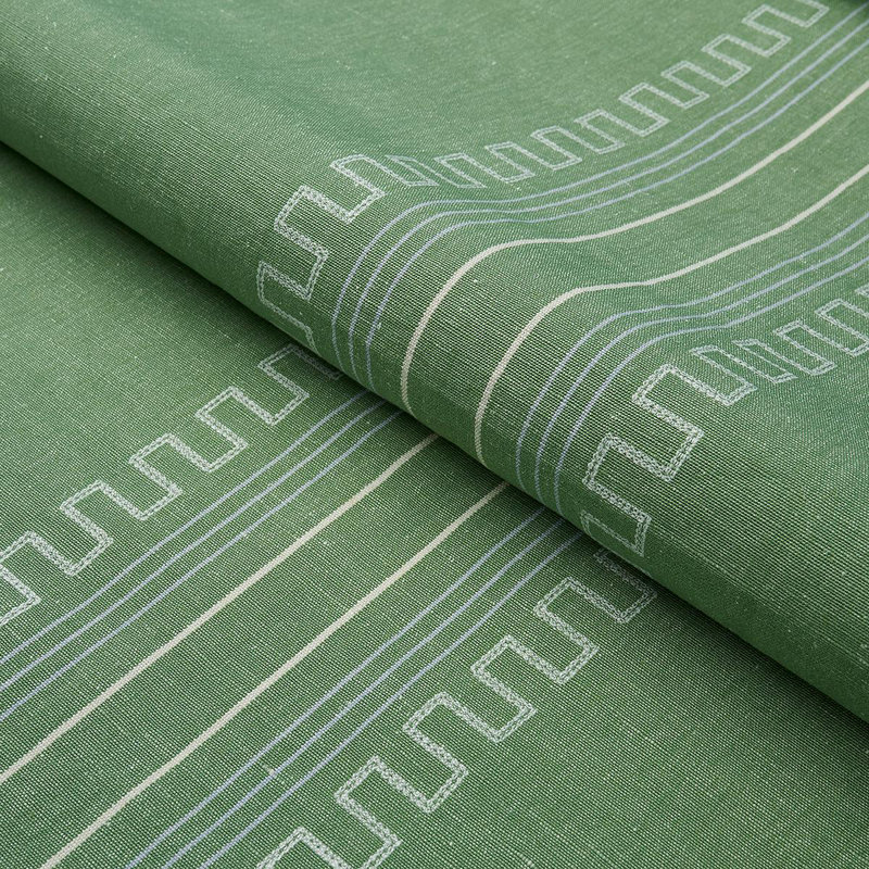 Schumacher x Mary McDonald Greco Stripe Fabric, Green