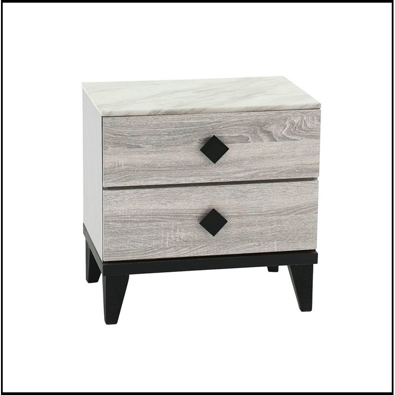 Table de chevet avec 2 tiroirs Smithson