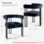 Chaise de salle à manger rembourrée en velours 18,3 po-1124736221