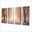 Soleil à travers les arbres d'hiver - ensemble de décoration murale arbre 4 pièces-1179565321