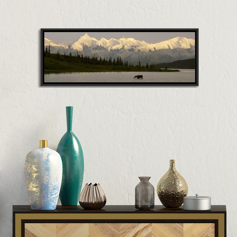 Panoramic Print on Canvas, 20" H x 60" W x 1.5" D, Black Framed Canvas
