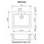 Ruvati 23 x 20 inch epiGranite Drop-in Topmount Granite Composite Quartz Single Bowl Wet Bar Prep Sink - Arctic White Matte --48744116-101377128
