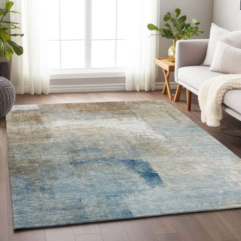 Premium Machine Washable Prisco Taupe Rug, Rectangle 9' x 12'