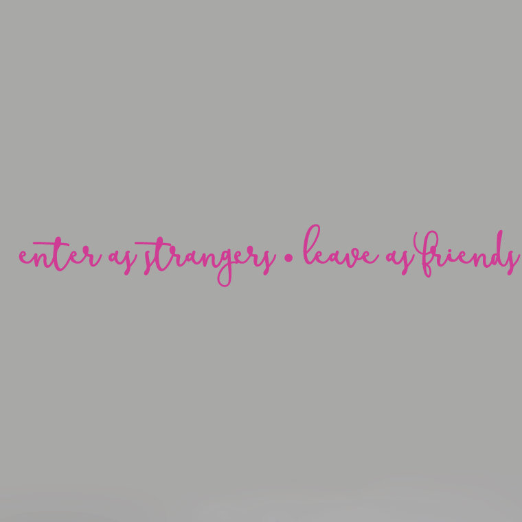 Text & Numbers Non-Wall Damaging Wall Decal, Hot Pink