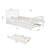 White Twin Bed With Trundle Pine Wood No Box Spring-647821999