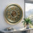THE GEARS CLOCK Wall Clock with Real Moving Gears IR-LI_ 32 in Round "CORK" BRASS-ANTIQUE