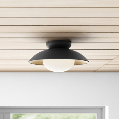Jason Single Light Glass Flush Mount
