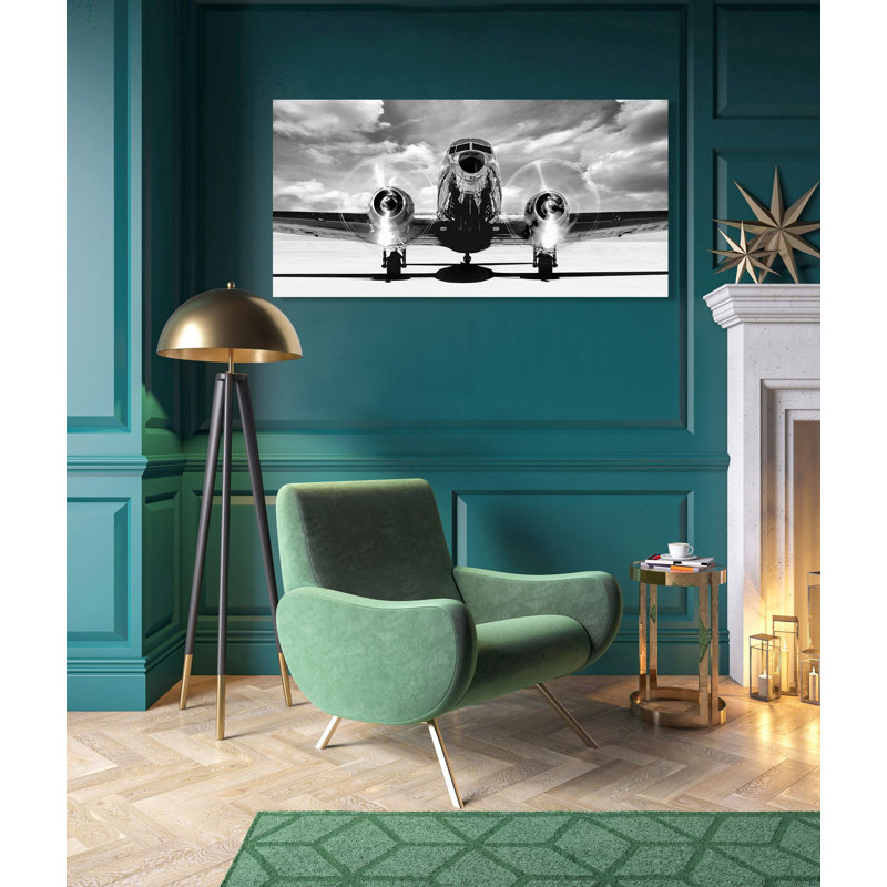Airplaine Taking Off - Wrapped Canvas Print, 50cm H x 100cm W