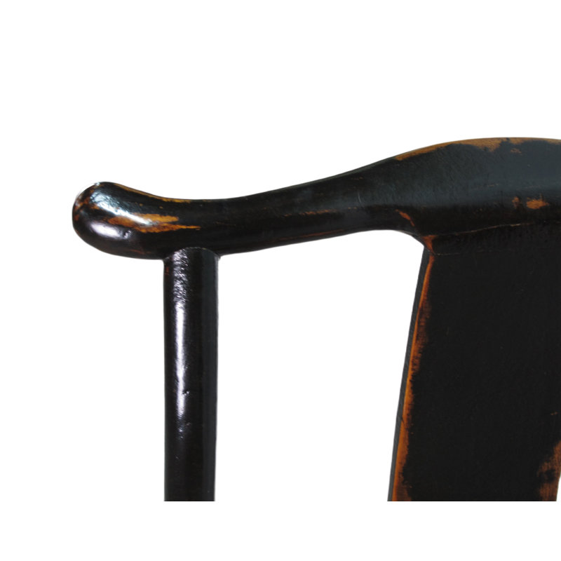 Chaise d'appoint à dossier bas Asian Classic, Noir