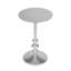 Zora Distressed Iron Pedestal Side Table-838592025