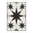 Soft Plush Dunkle Shuriken Throwing Star Mid-Century Starburst Area Rug in Beige – Black Binding-1951627780