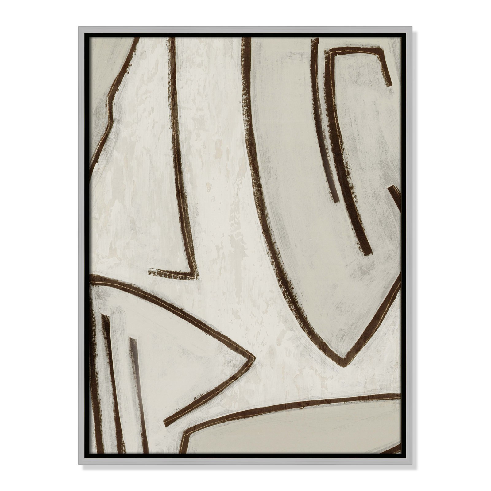 Line Work II, 19.5" W x 25.5" H, Silver