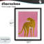 «Leopard on Pink Serenade», reproduction d'art sous verre, conception de Kim Allen-1700406025-1700406031