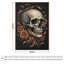 Jeté en flanelle Skull With Roses-133659184