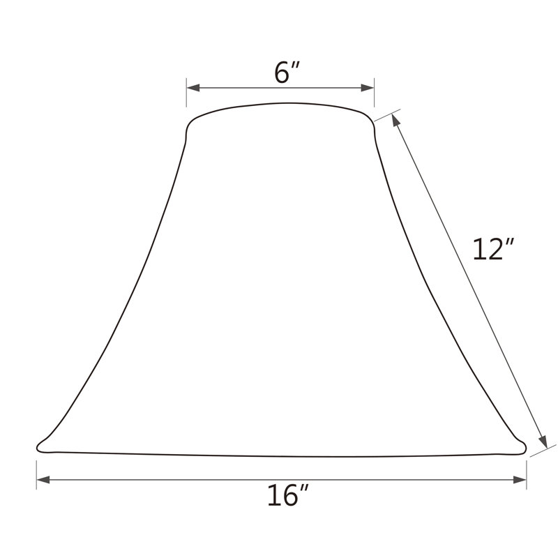 Abat-jour cloche en tissu jacquard texturé 12 po (araignée) brun