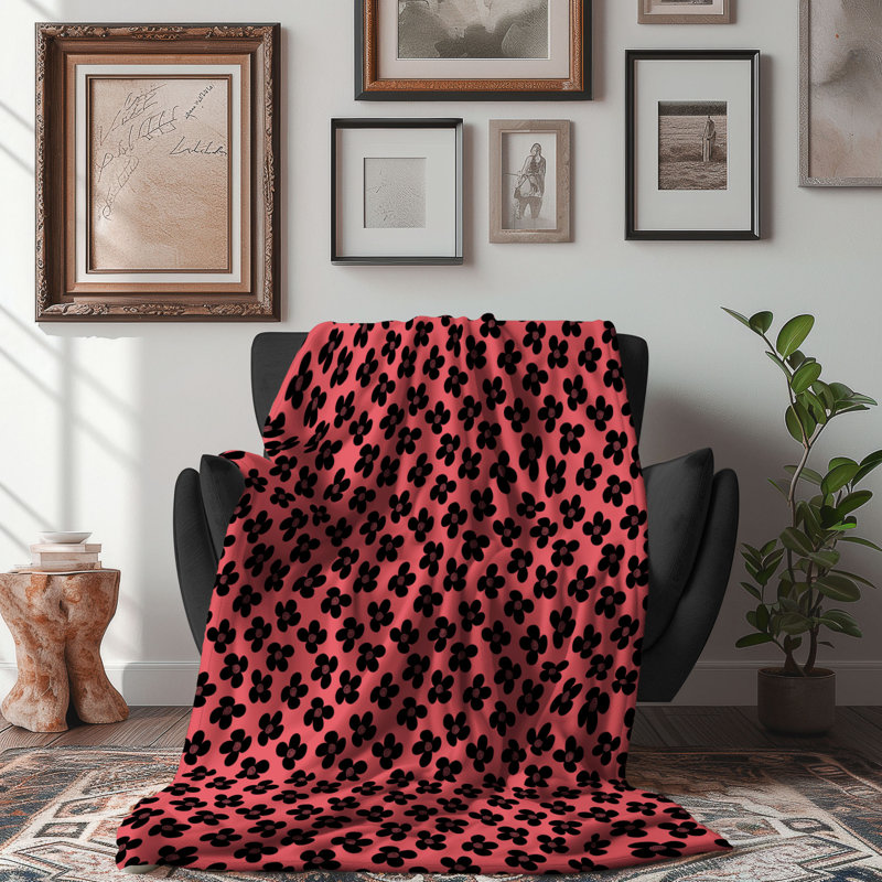 Bloom Bloom - Couverture Sherpa de qualité supérieure 1 pièce, Lit simple