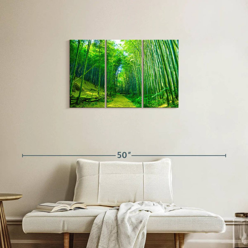 Alvord Green Bamboo Pathway, 20" H x 33" W