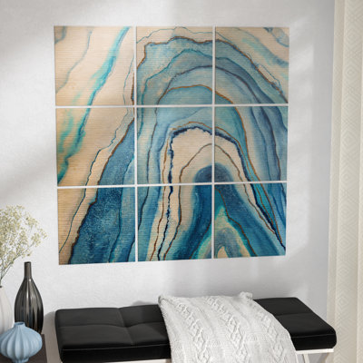 " Agate Inspired Watercolor Abstract 2 " by Viviana Gonzalez 9 - Pieces