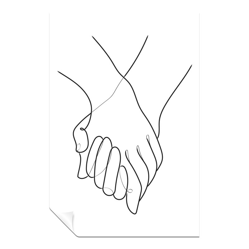 Holding Hands - No Frame Print, 46cm H x 31cm W x 0.5cm D