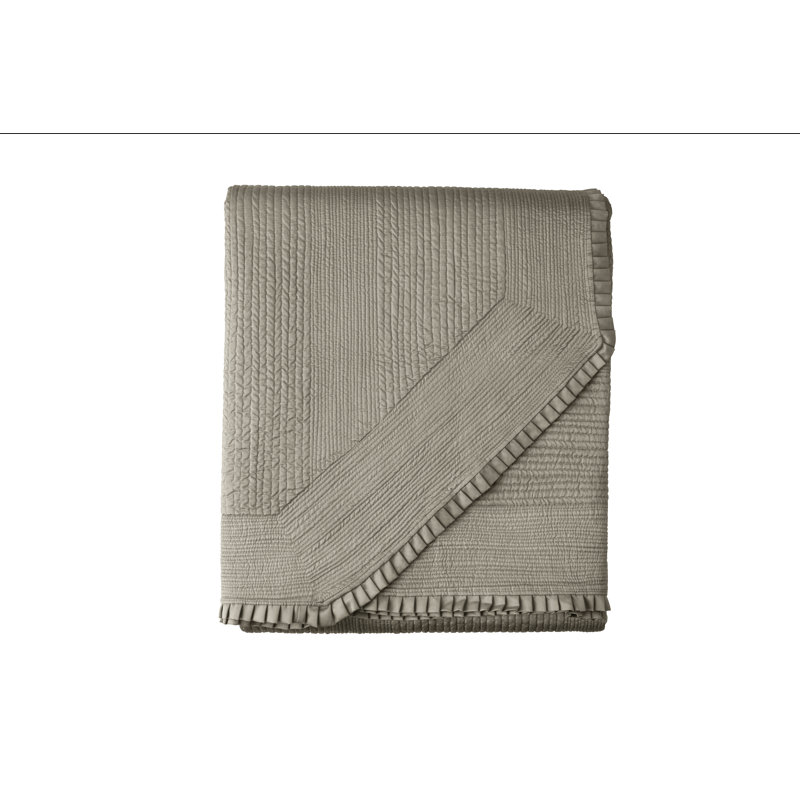 Battersea Coverlet, King Bedspread, Taupe
