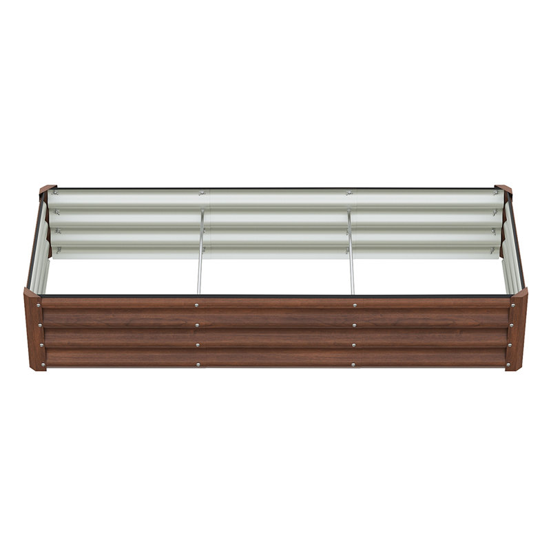 Raised Garden Bed, Brown, 28cm H x 150cm W x 60cm D