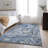 Premium Machine Washable Cerrito AMF519 Blue Rug-103840091