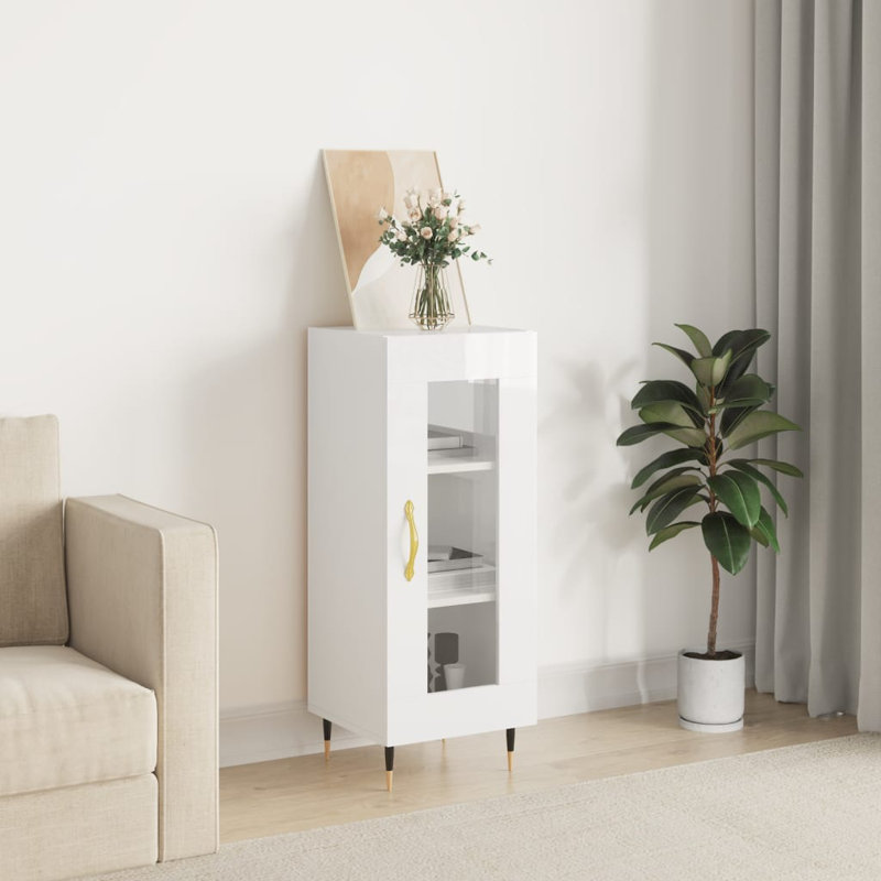 Malama Display Cabinet, High Gloss White