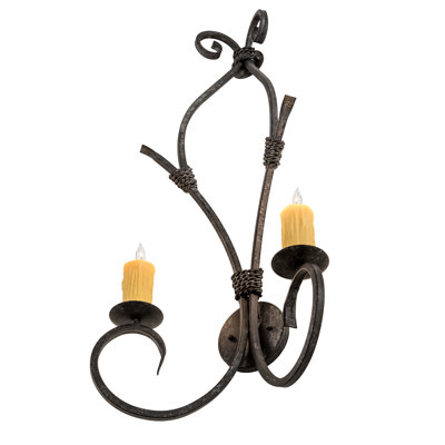 Sienna Steel Candle Wall Light