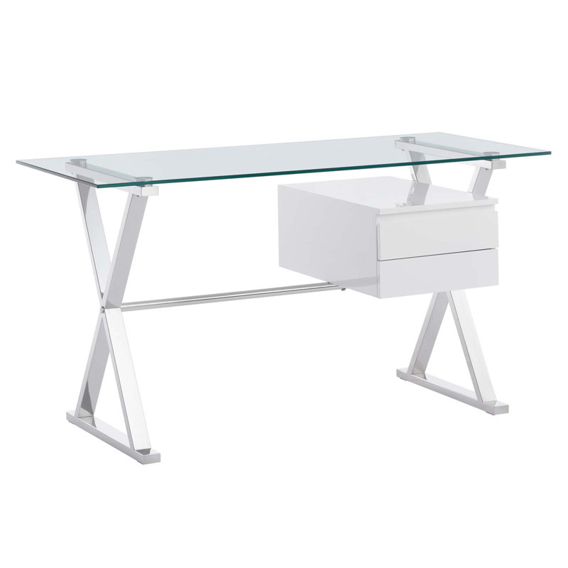 Bureau à plateau en verre de 56 po par Modway