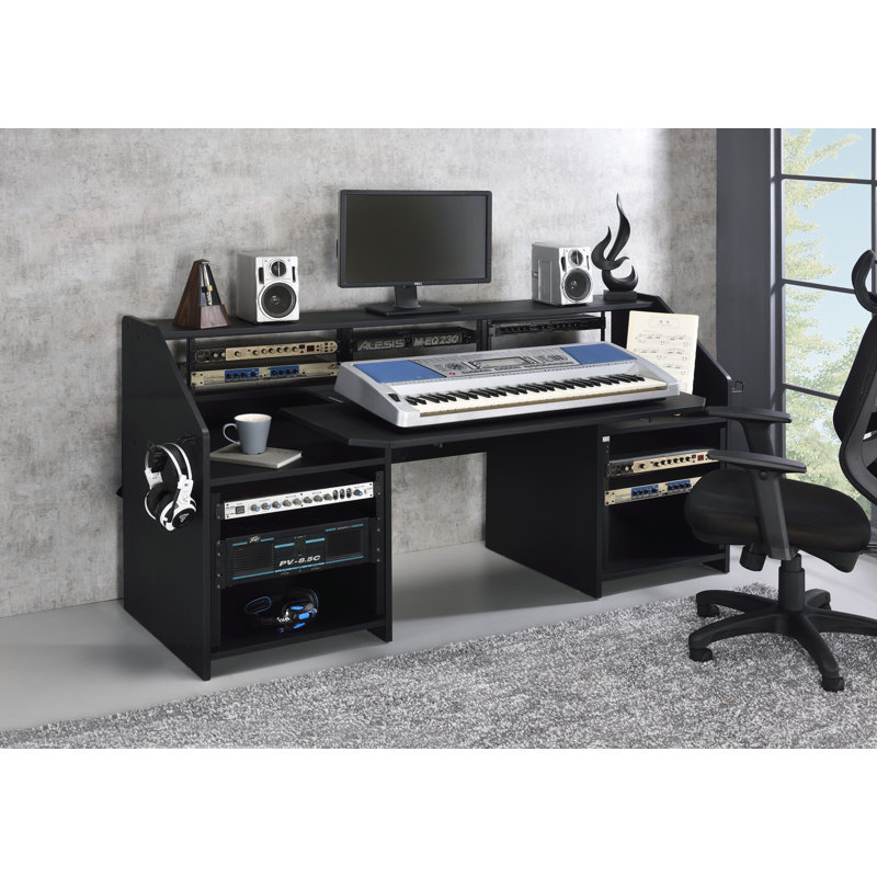 Bureau de musique à finition noire, Noir