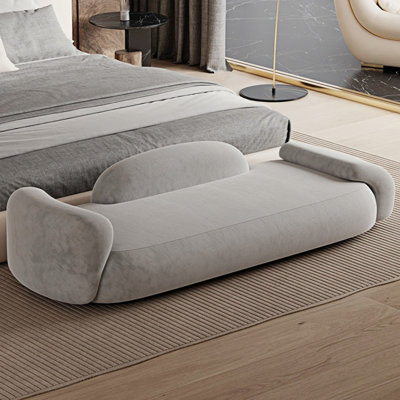Banc rembourré en mélange de polyester Harnam