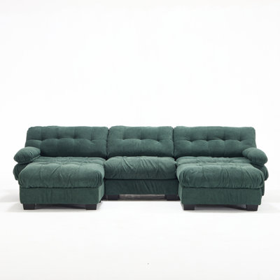 Deep Seat Sectionals, Wood Frame Modern U Shaped Sofa For Home