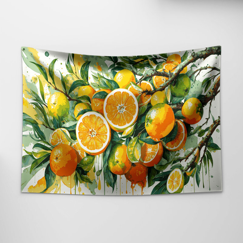 Tapisserie murale Fruit Yuzu, 51 po x 60 po