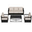 Ensemble de conversation de terrasse en aluminium pour 5 personnes avec coussins épais et confortables Eleanor-1811508395