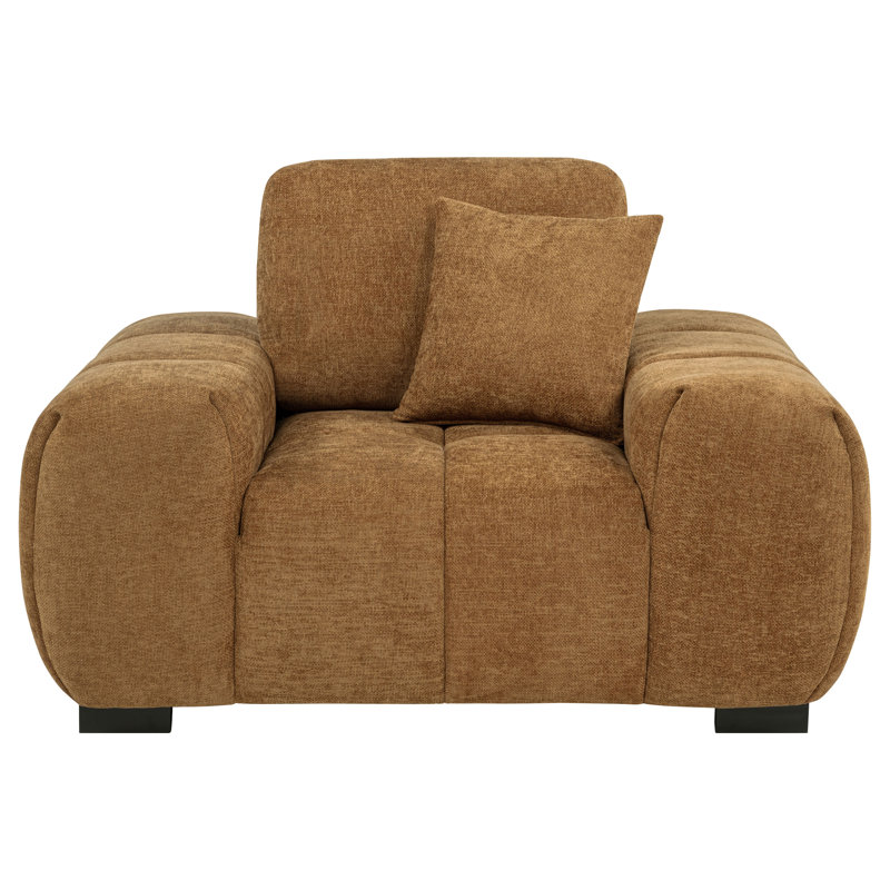Chaise d'appoint octave rembourrée en tissu Octavia, Ambre