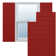 True Fit PVC Horizontal Slat Modern Style Fixed Mount Shutters