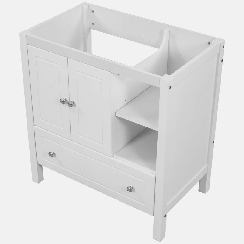 White Pine Wood Freestanding Bathroom Vanity Base