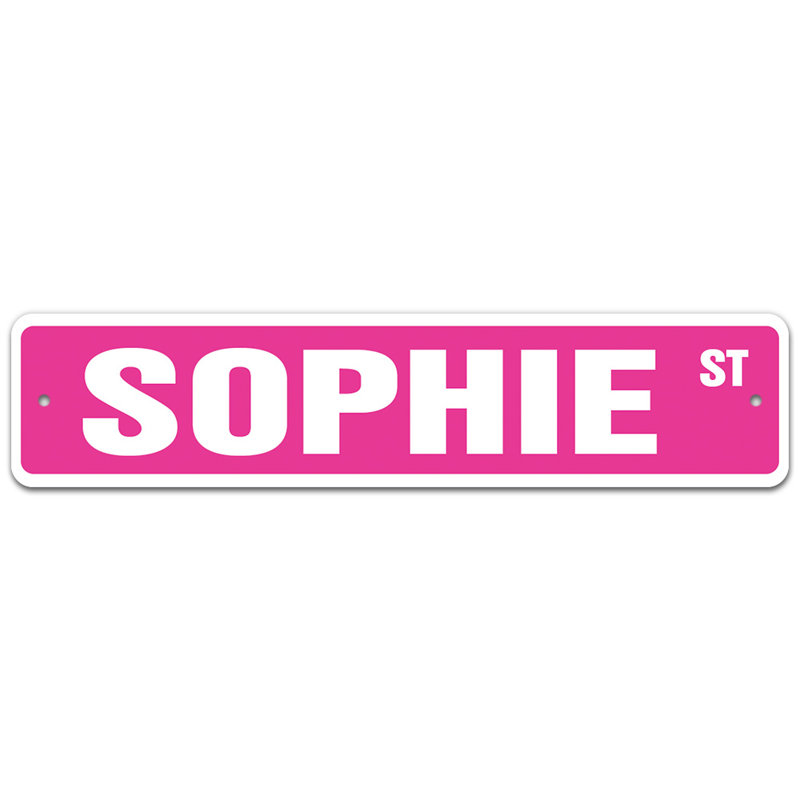 Plaque de rue, H 7 po x l 30 po x P 0,1 po