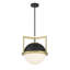 Luminaire suspendu sphère mat 1 lumière en noir mat / or Matild-86792439