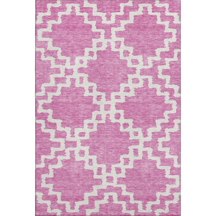 Premium Machine Washable Prisco Blush Rug