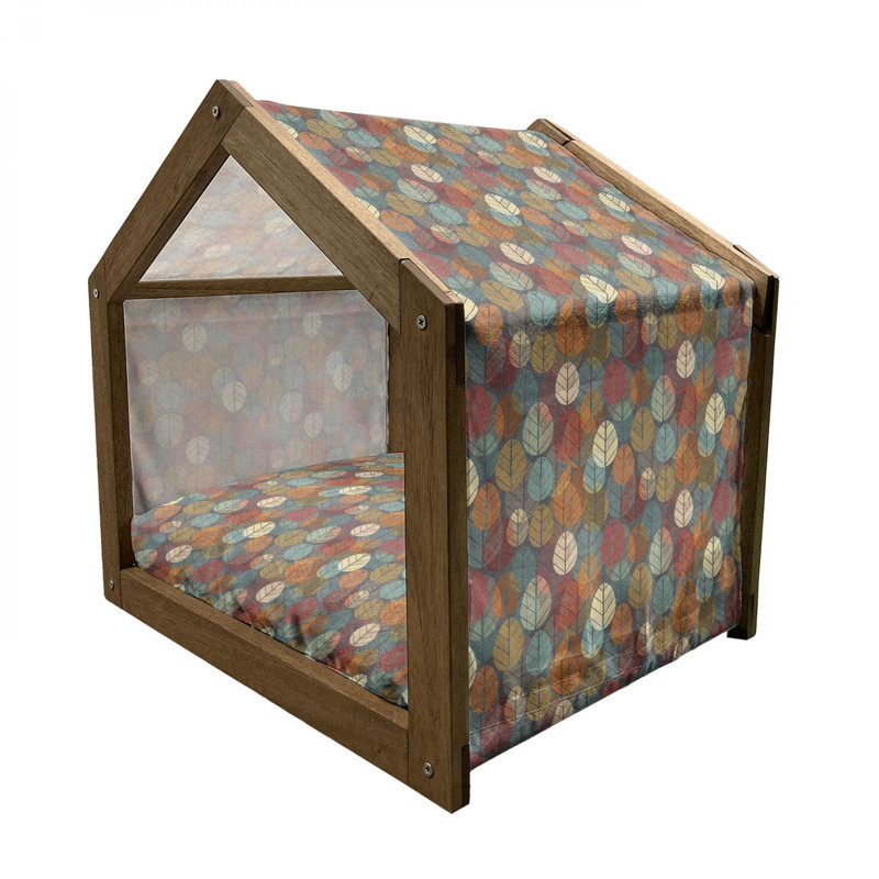 Niche pour chien en bois brun, H 22,44 po x l 23,62 po x P 17,72 po