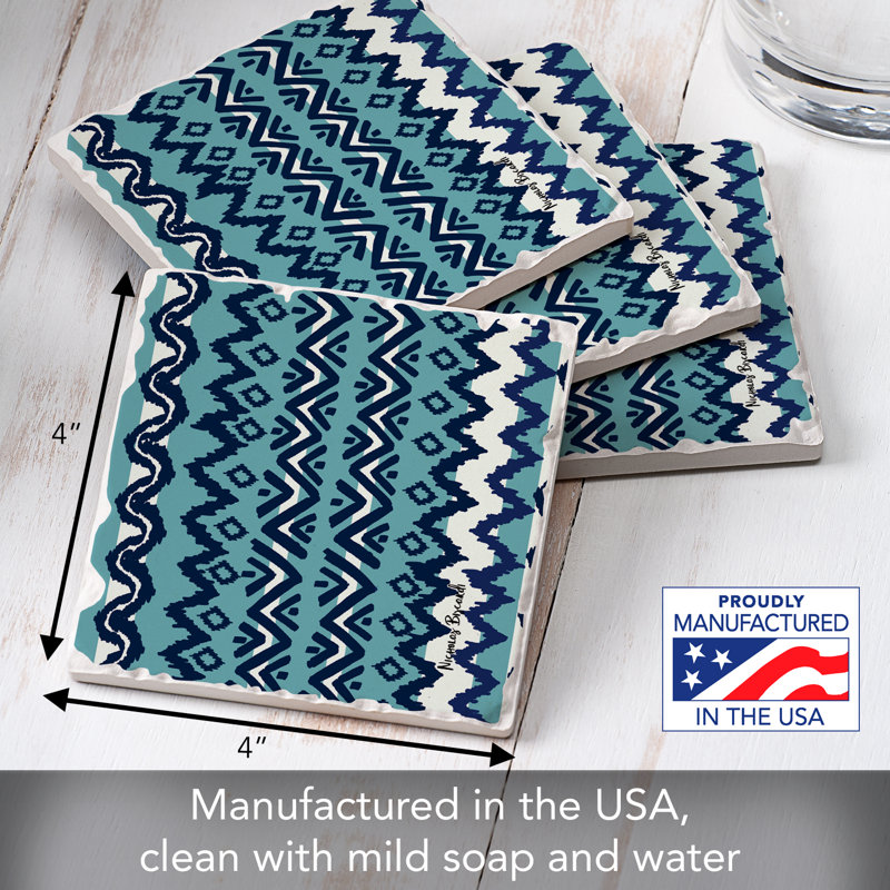 Mission 4 Pack Tumbled Tile Stone Coasters