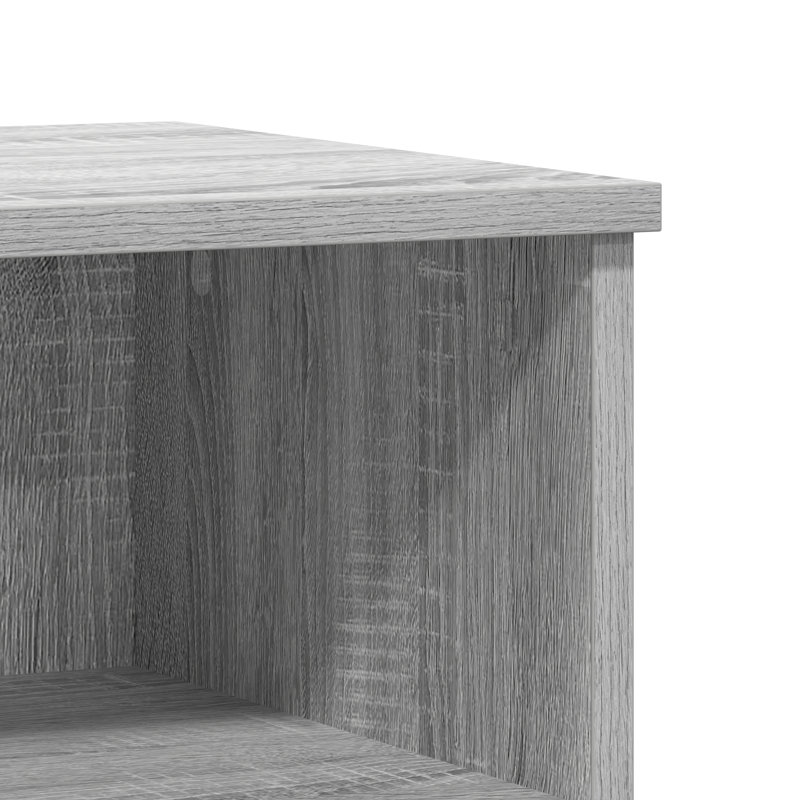 Molla 40cm W Manufactured Wood Bedside Table, Grey Sonoma, Set Of 2
