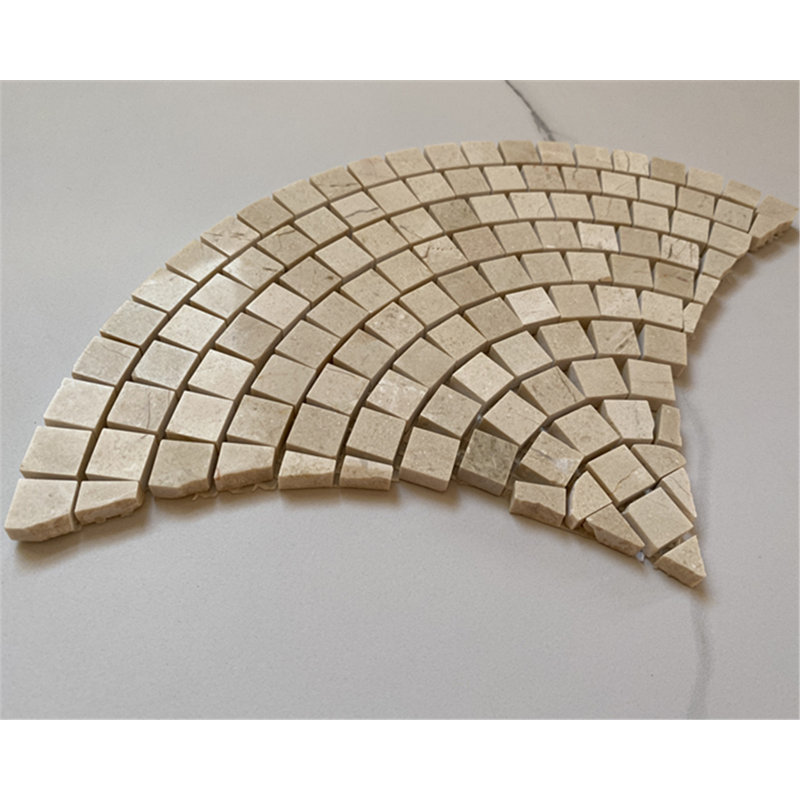 12.6" x 7.28" Marble Mosaic Sheet Subway Wall & Floor Tile